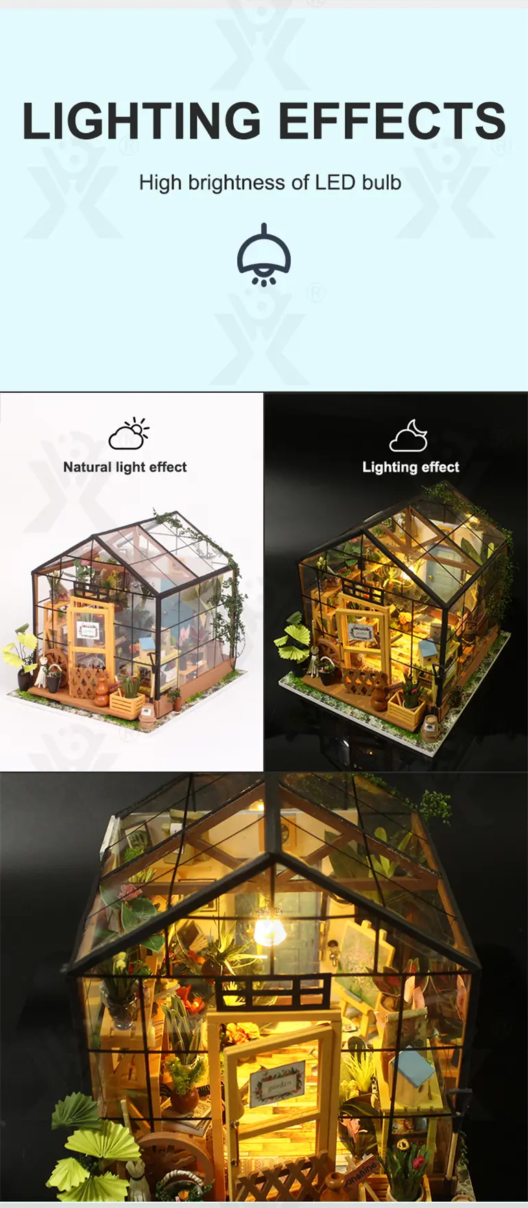 DIY Miniature Set, Flower House Miniature (TB-3925703) — illustrated product details, panel 7