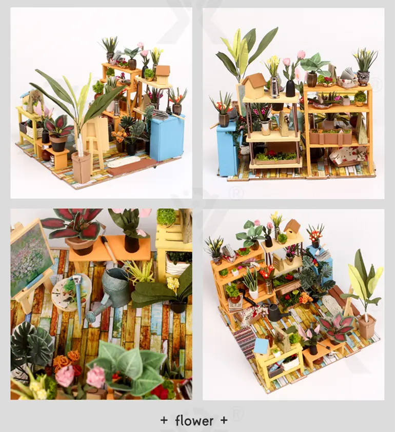 DIY Miniature Set, Flower House Miniature (TB-3925703) — illustrated product details, panel 8
