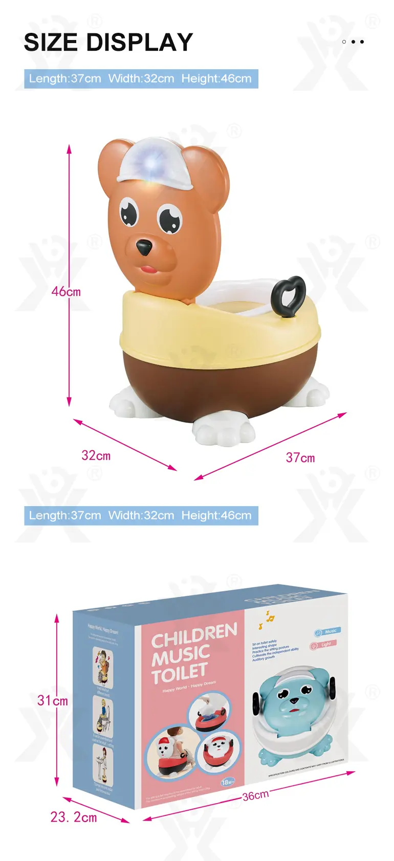 Toy Land Multipurpose Music Toilet Seat (TB-2195329) — illustrated product details, panel 6