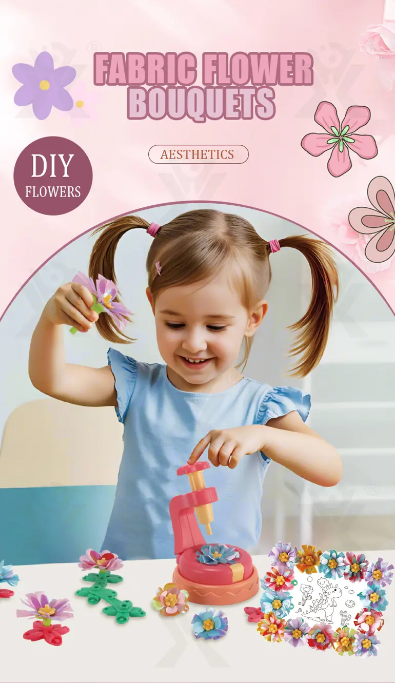 Creative Fabric Flower Bouquets Toy (TB-4940276) — illustrated product details, panel 1