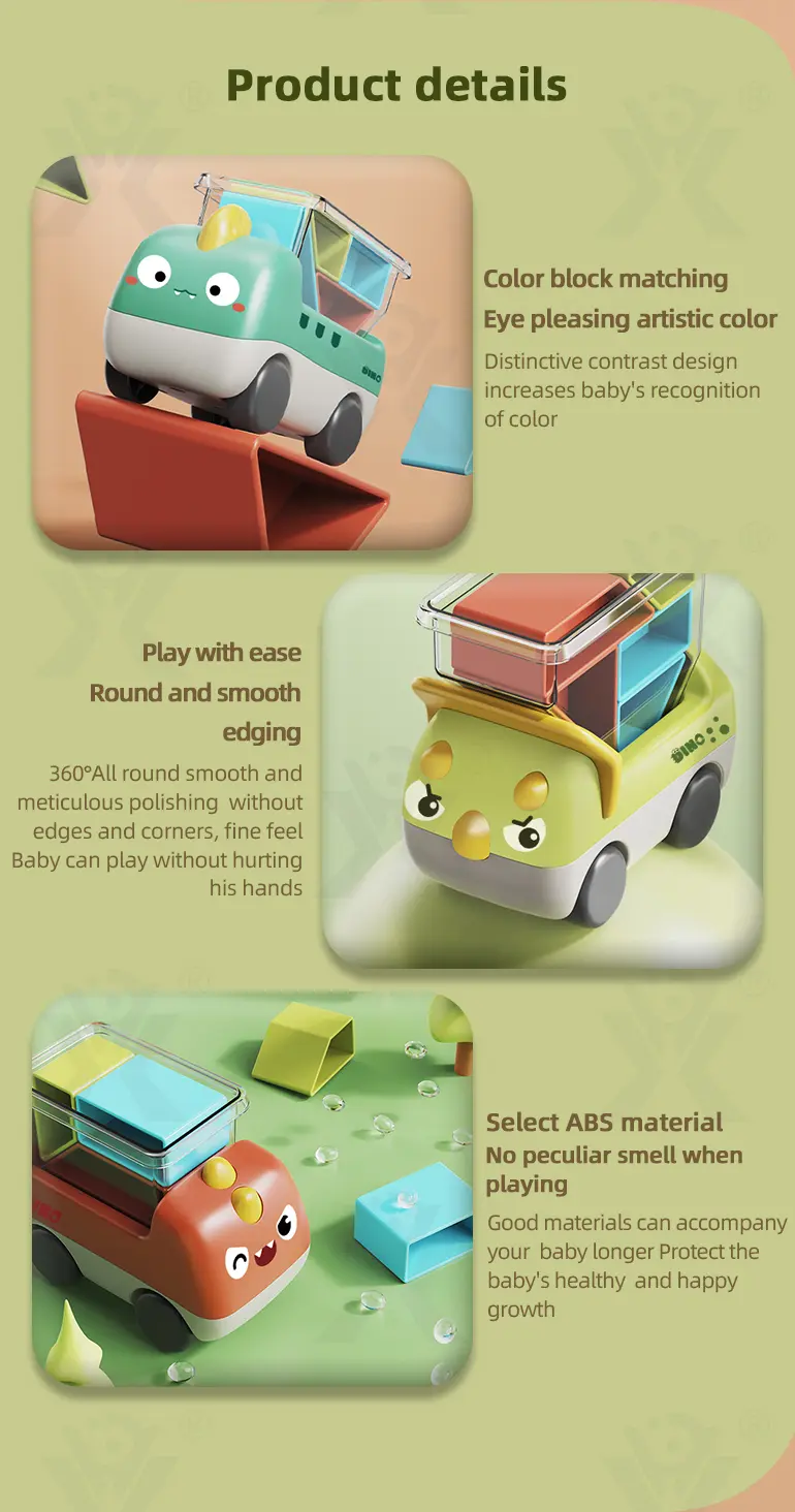 Trucky 3 Puzzle Game Set, Dinosaur Truck Toy Building Block (TB-3983388) — illustrated product details, panel 7