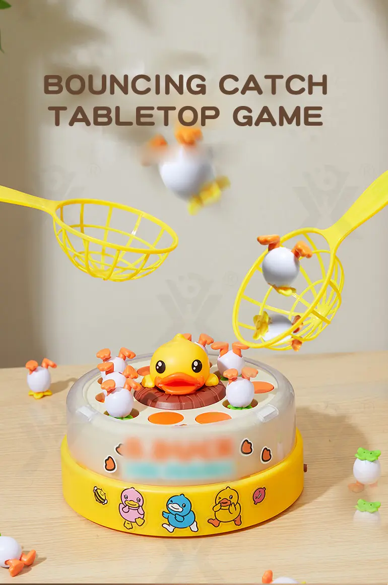 Bouncing Duck Toy, Track and Catch Game (TB-4279580) — illustrated product details, panel 1