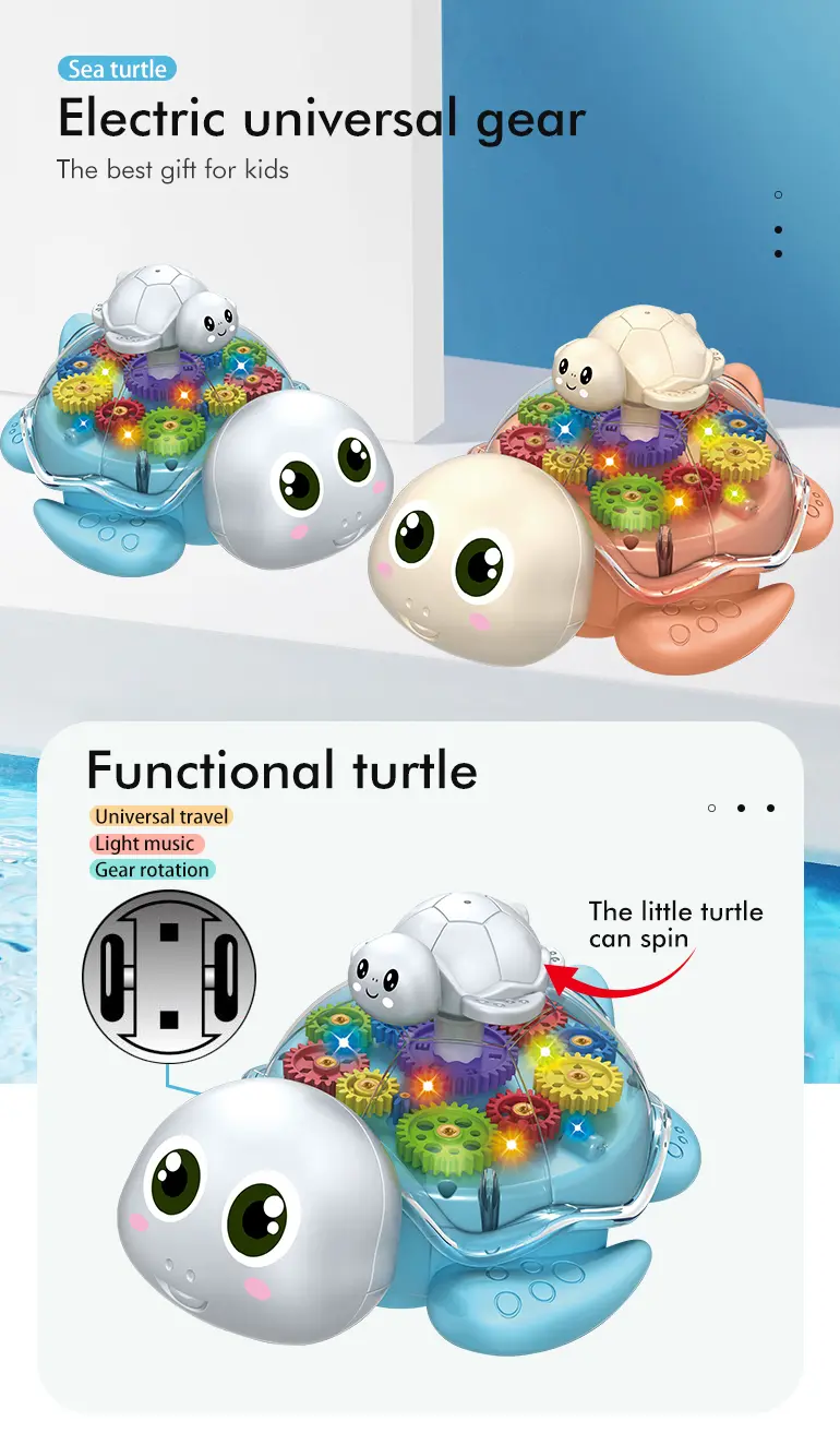 Electric Gear Turtle Toy (TB-2248495) — illustrated product details, panel 1