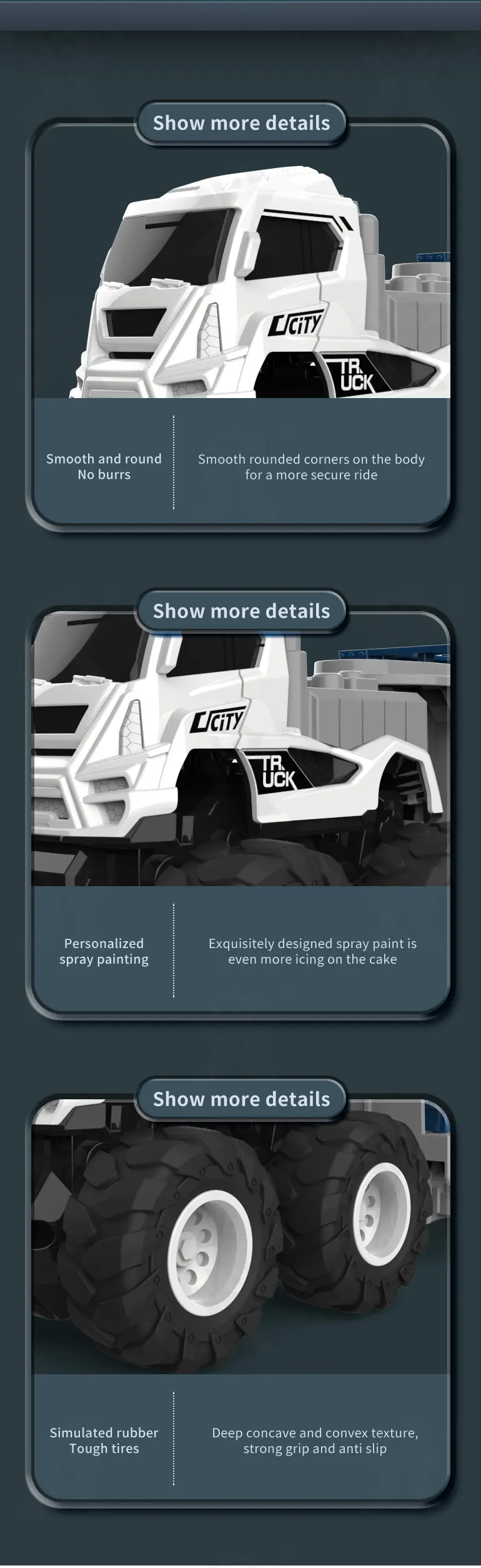 Engineering Truck Toy, Push-and-Go -Educational Children’s Toys Supply (TB-4112574) — illustrated product details, panel 12