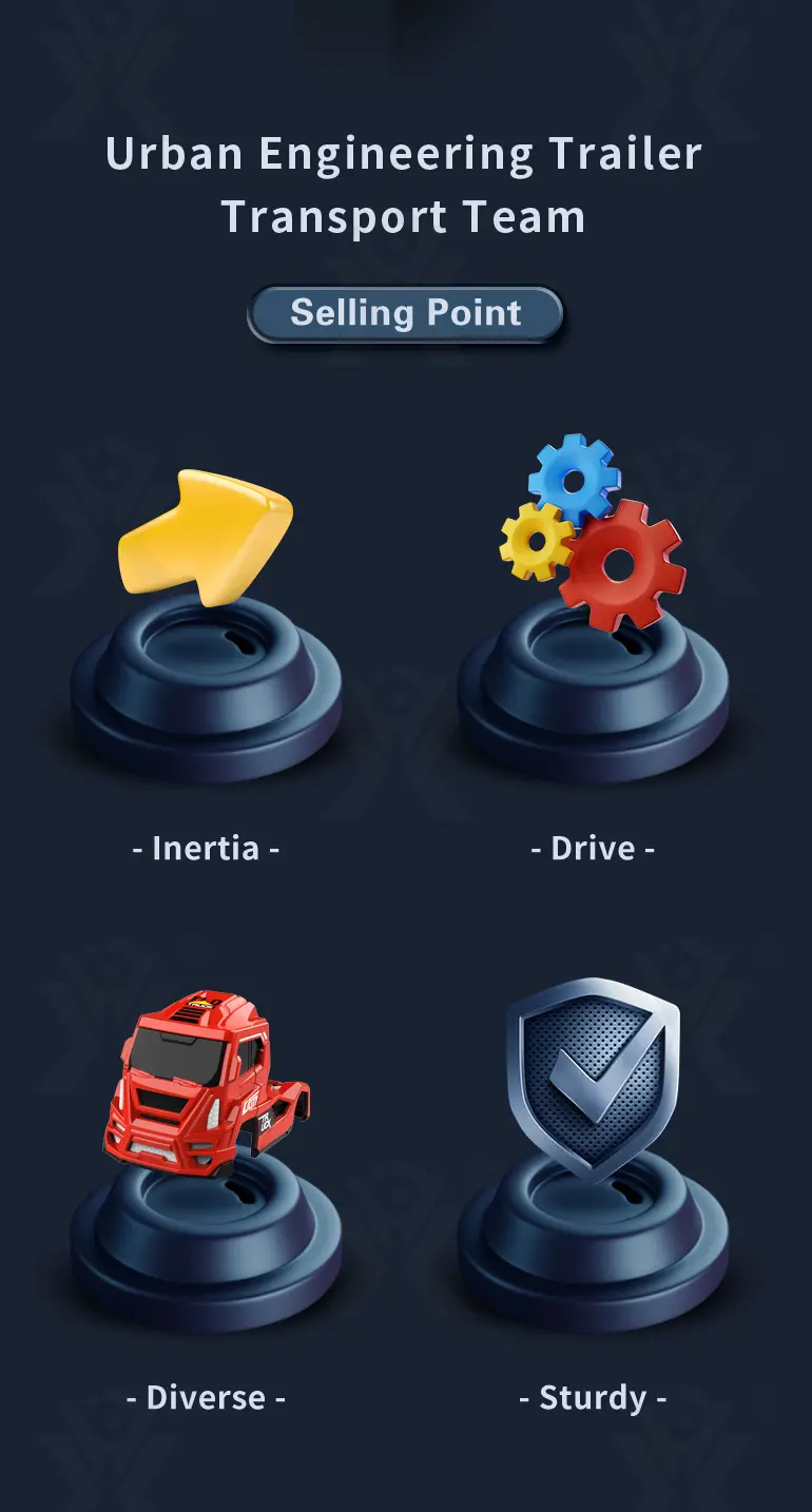Engineering Truck Toy, Push-and-Go -Educational Children’s Toys Supply (TB-4112574) — illustrated product details, panel 2