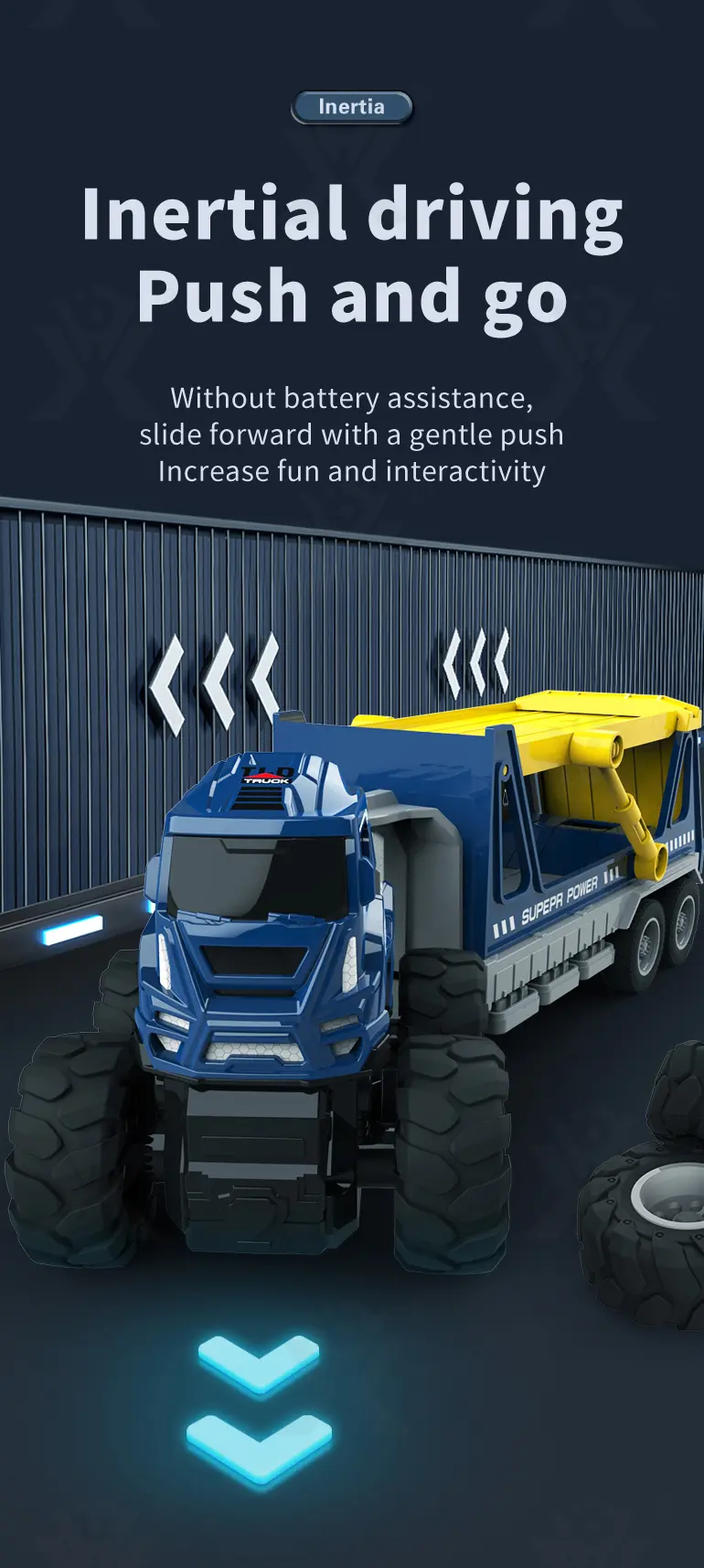 Engineering Truck Toy, Push-and-Go -Educational Children’s Toys Supply (TB-4112574) — illustrated product details, panel 3