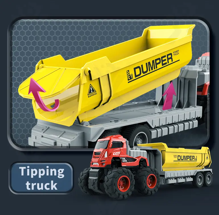 Engineering Truck Toy, Push-and-Go -Educational Children’s Toys Supply (TB-4112574) — illustrated product details, panel 6