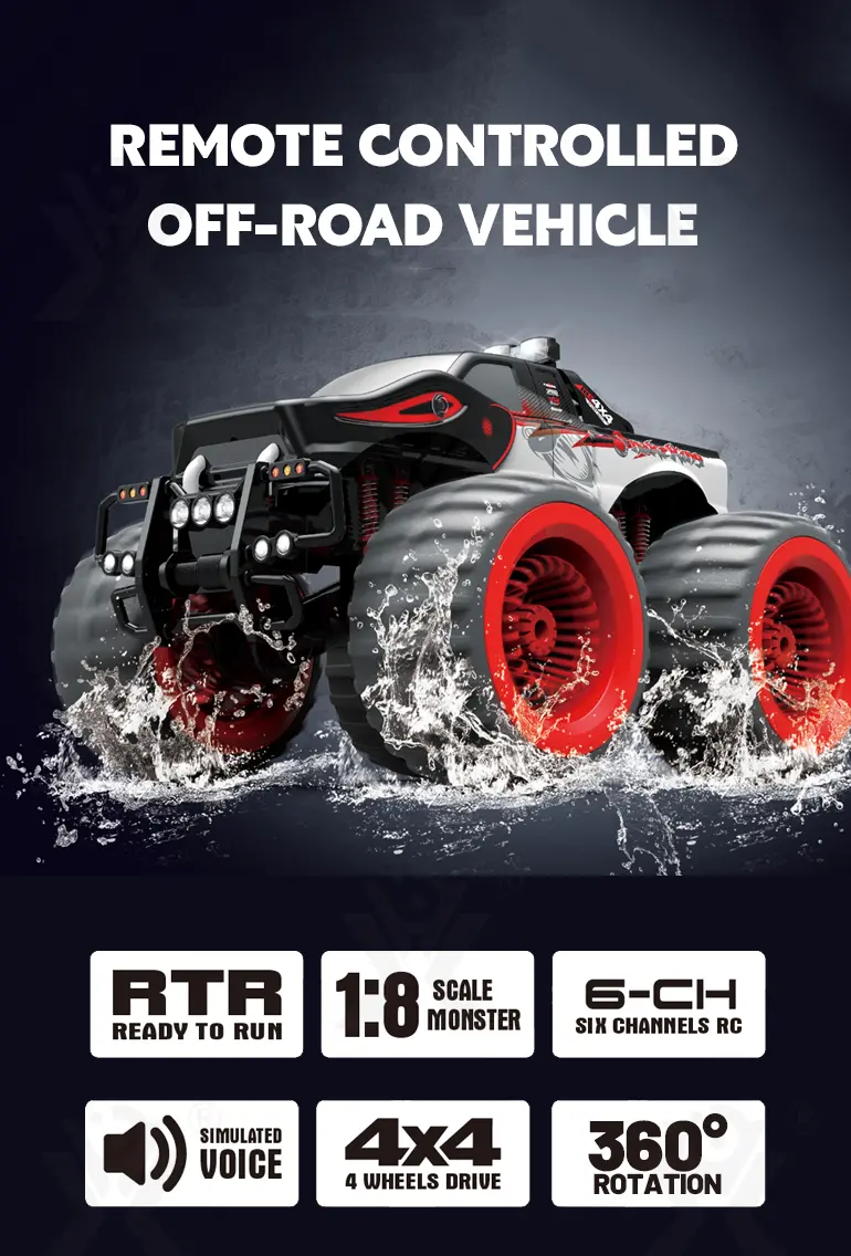 Big Foot RC Car Toy with Dual Motors (TB-4149253) — illustrated product details, panel 1