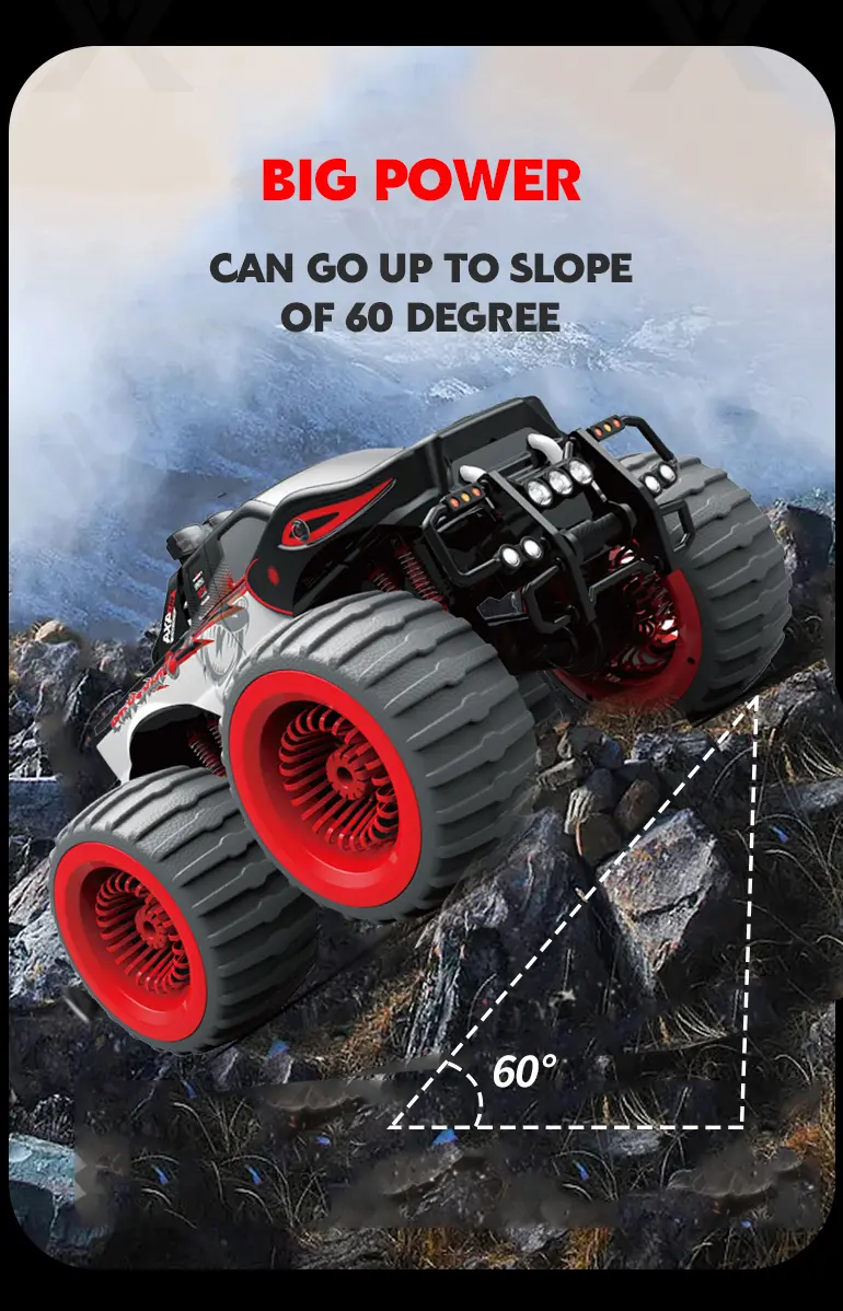 Big Foot RC Car Toy with Dual Motors (TB-4149253) — illustrated product details, panel 4