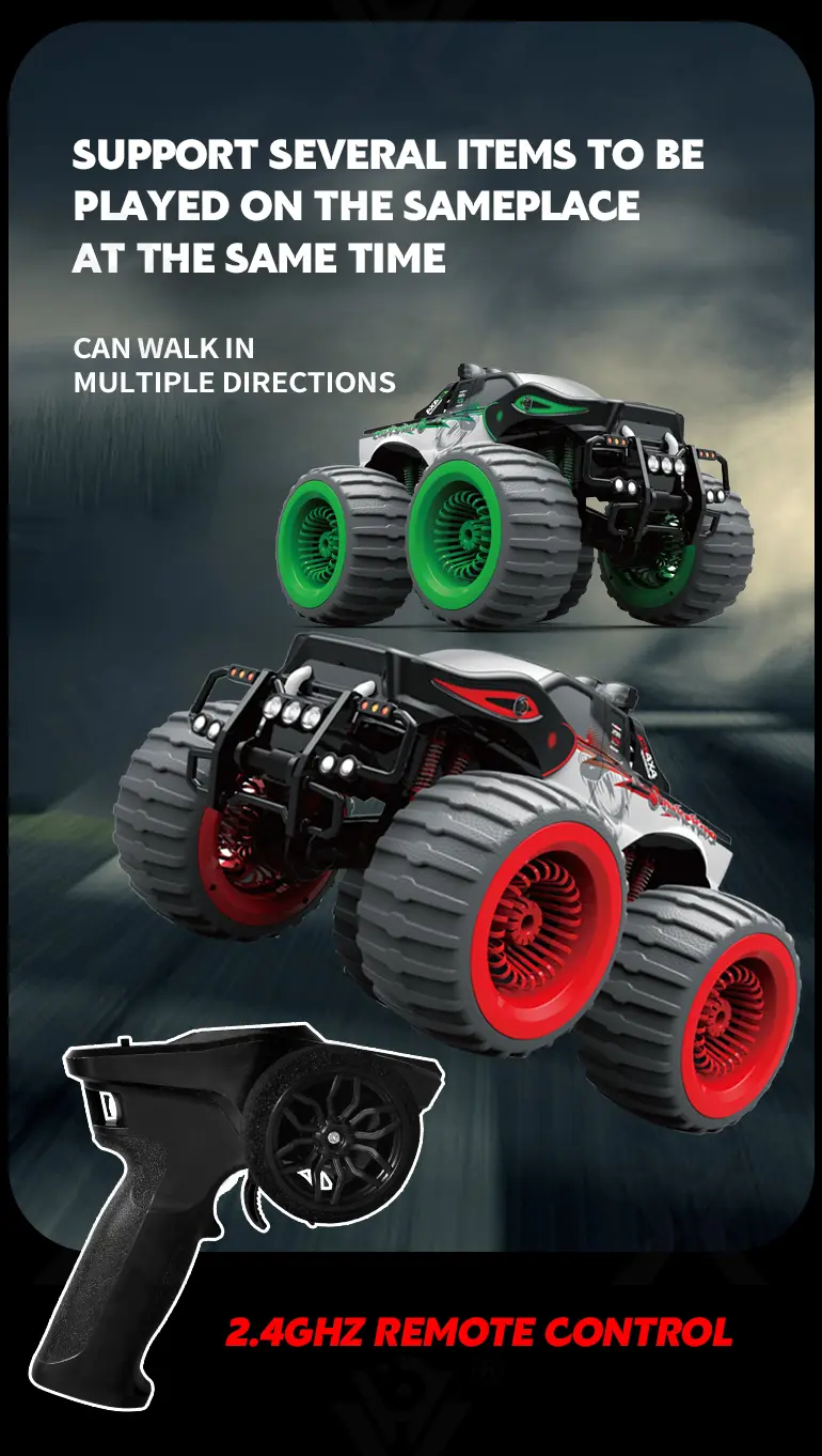 Big Foot RC Car Toy with Dual Motors (TB-4149253) — illustrated product details, panel 6