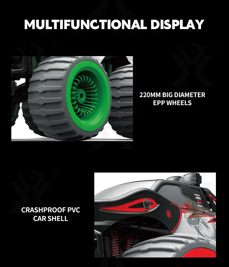 Big Foot RC Car Toy with Dual Motors (TB-4149253) — illustrated product details, panel 7