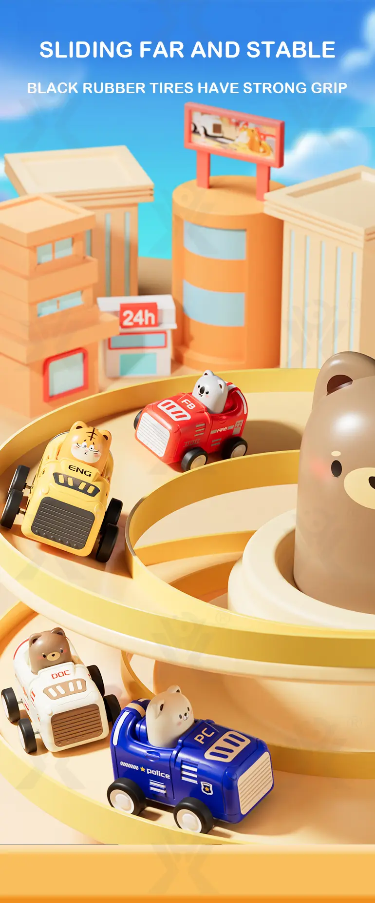 Animal Inertia Car, Toddler Car Toys Supply (TB-4388896) — illustrated product details, panel 5