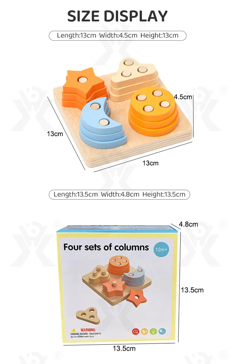 Wooden Montessori Sorting Toy, Shape Matching Puzzle (TB-4147292) — illustrated product details, panel 10
