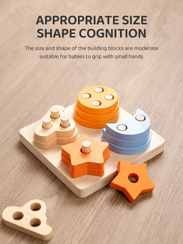 Wooden Montessori Sorting Toy, Shape Matching Puzzle (TB-4147292) — illustrated product details, panel 3