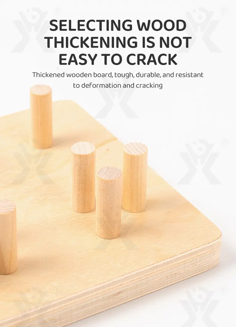 Wooden Montessori Sorting Toy, Shape Matching Puzzle (TB-4147292) — illustrated product details, panel 6