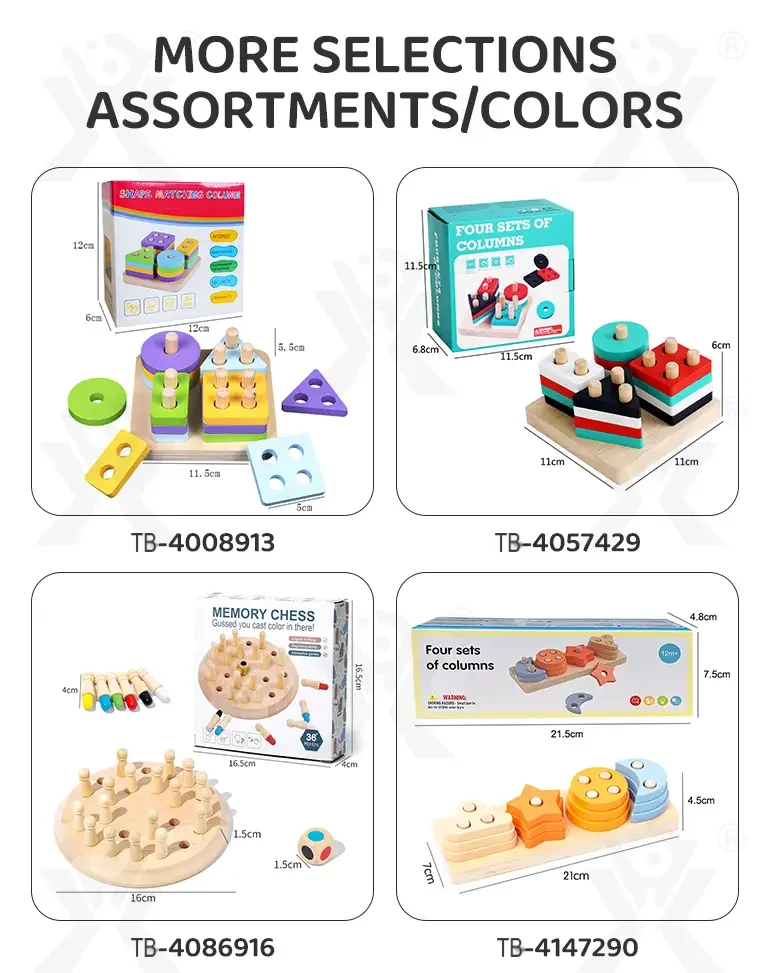 Wooden Montessori Sorting Toy, Shape Matching Puzzle (TB-4147292) — illustrated product details, panel 9