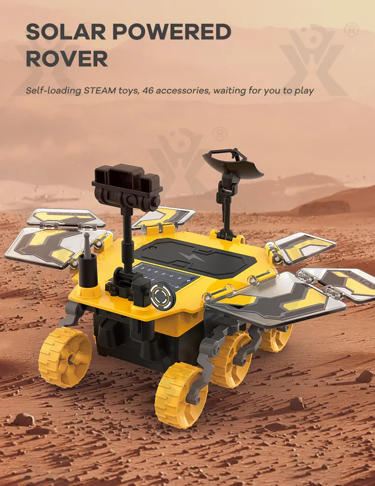 DIY Solar-Powered Rover Kit, Dual Modes (TB-2329765) — illustrated product details, panel 1