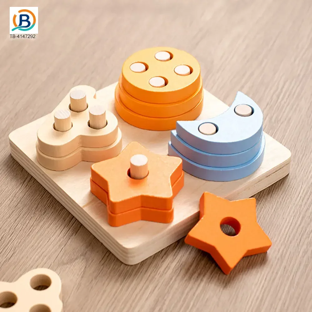 Wooden Montessori Sorting Toy, Shape Matching Puzzle (TB-4147292) — product photograph 2