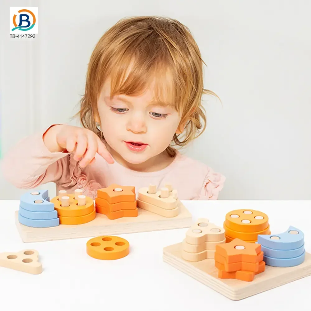 Wooden Montessori Sorting Toy, Shape Matching Puzzle (TB-4147292) — product photograph 3