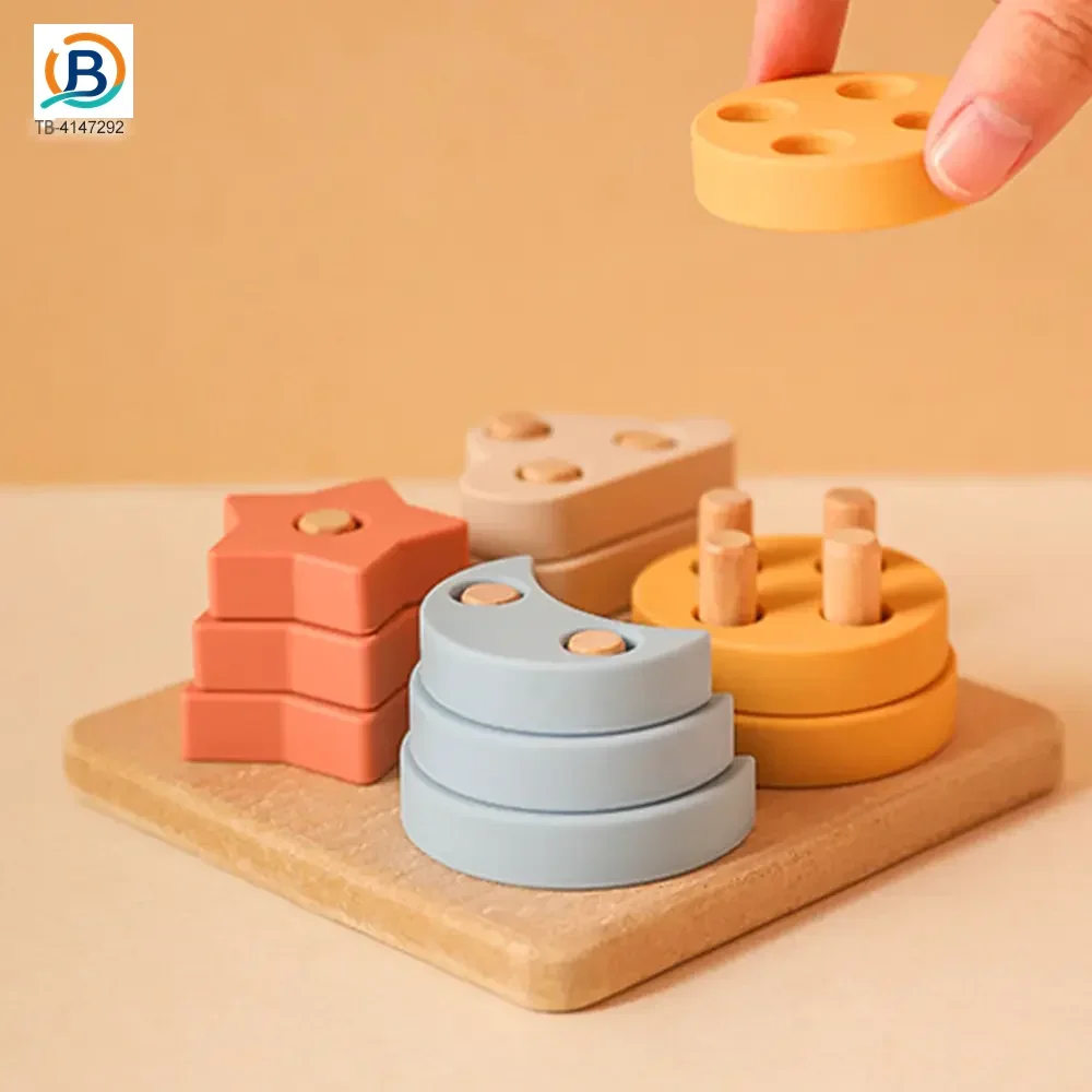 Wooden Montessori Sorting Toy, Shape Matching Puzzle (TB-4147292) — product photograph 4