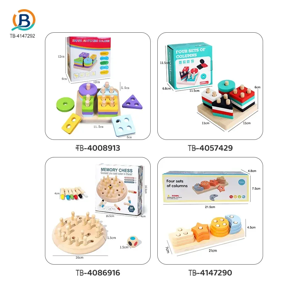 Wooden Montessori Sorting Toy, Shape Matching Puzzle (TB-4147292) — product photograph 5