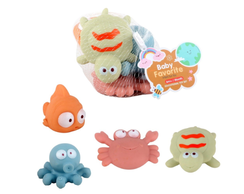Wheat Straw Rubber Bath Toy, Animal Set (TB-5070439) — product photograph 1