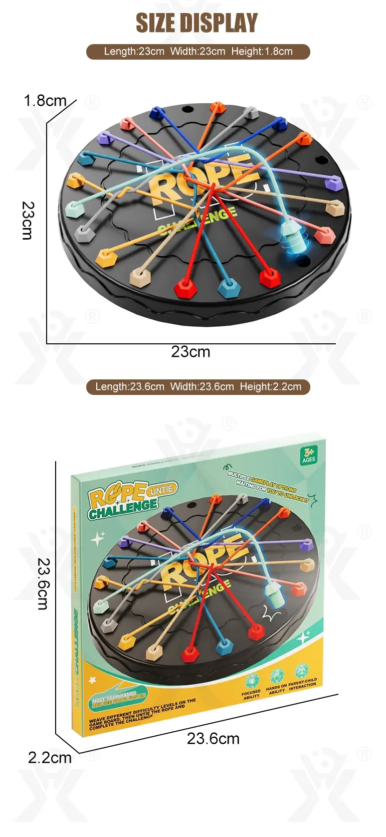 Rope Challenge Game Board, Logic Puzzle Board Game (TB-4840728) — illustrated product details, panel 10