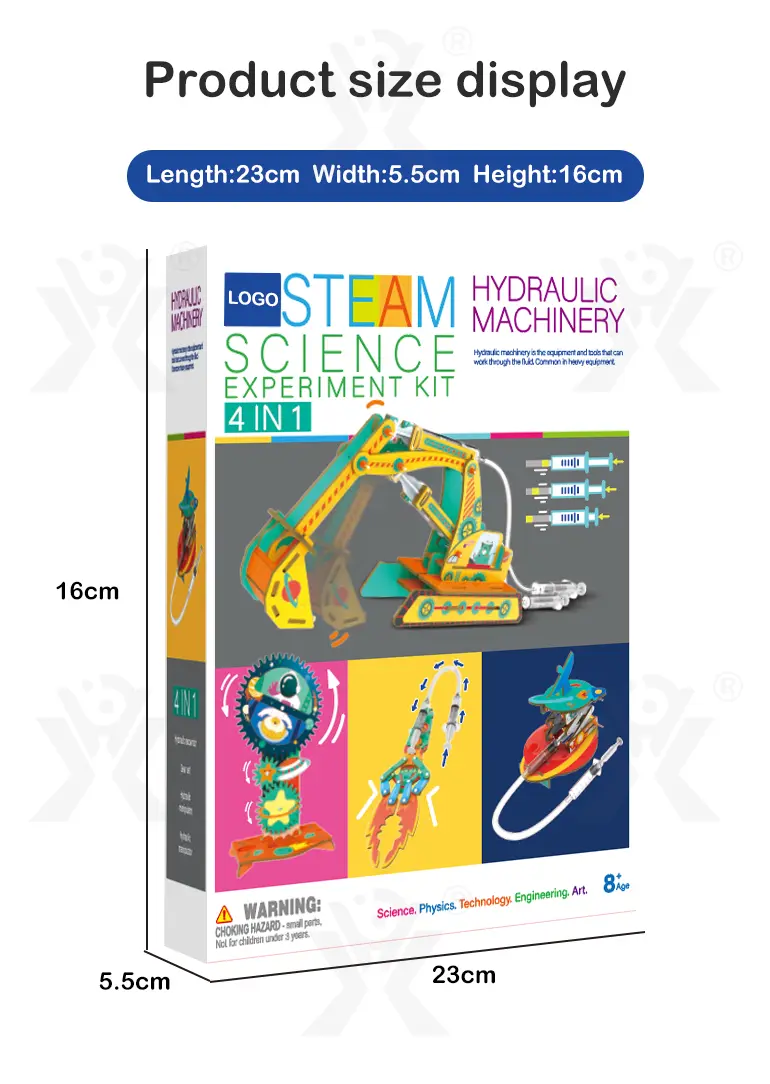 STEM Set, 4 in 1 Hydraulic Machinery Kit (TB-4399260) — illustrated product details, panel 9