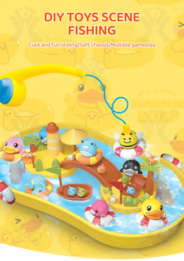DIY Scene Fishing Toy, Beach Fishing (TB-4080424) — illustrated product details, panel 1