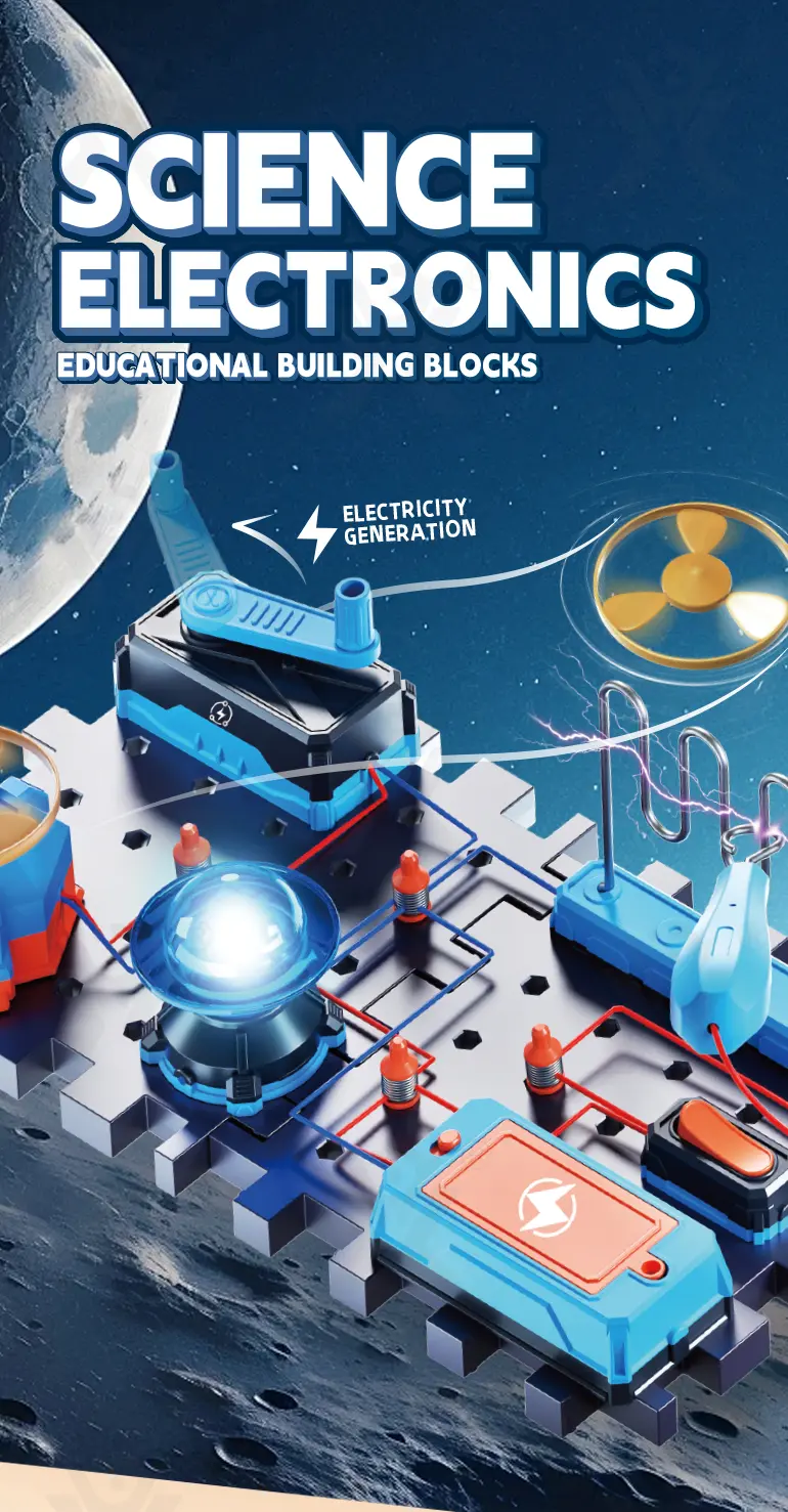 Electronic Science Kits for Kids (TB-4454171) — illustrated product details, panel 1