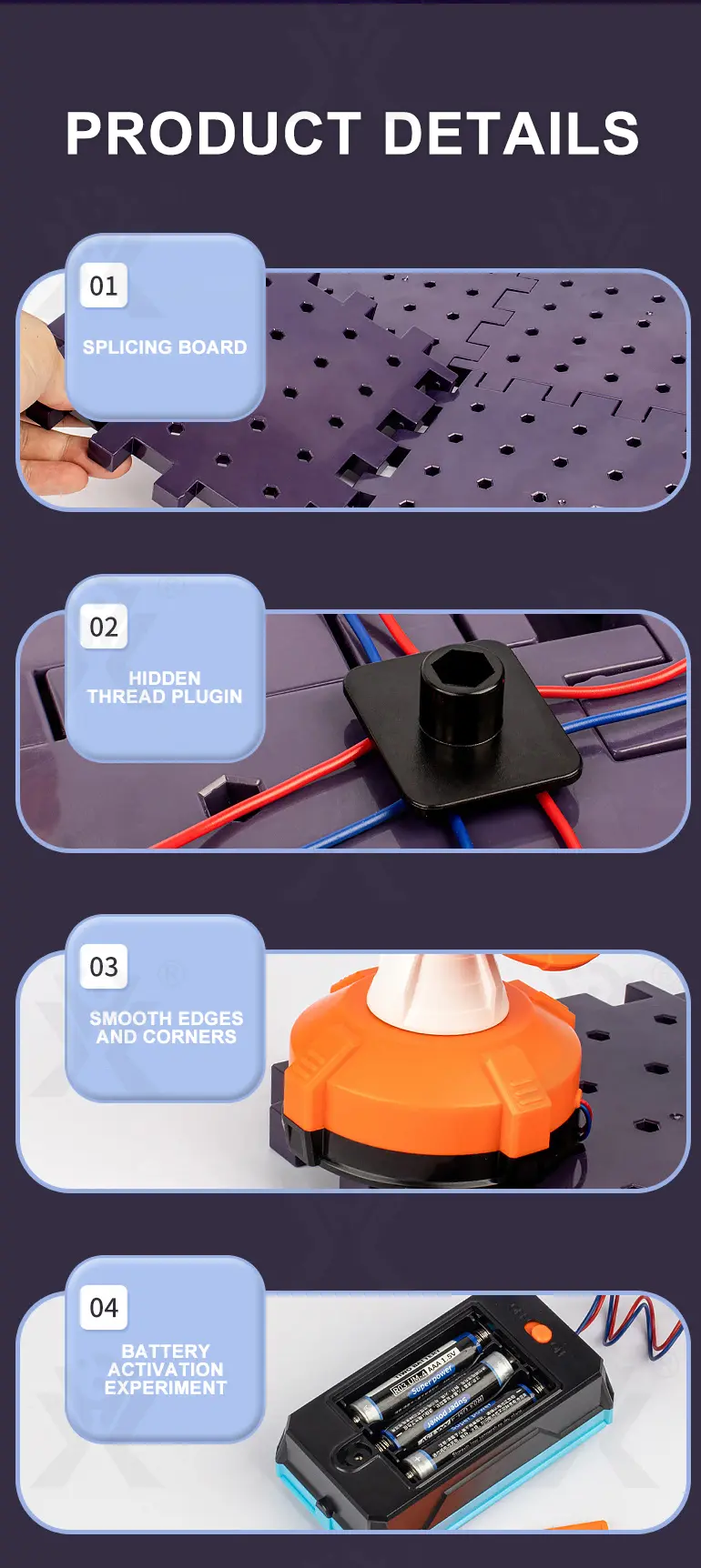 DIY Circuit Building Block Toy (TB-4454170) — illustrated product details, panel 8