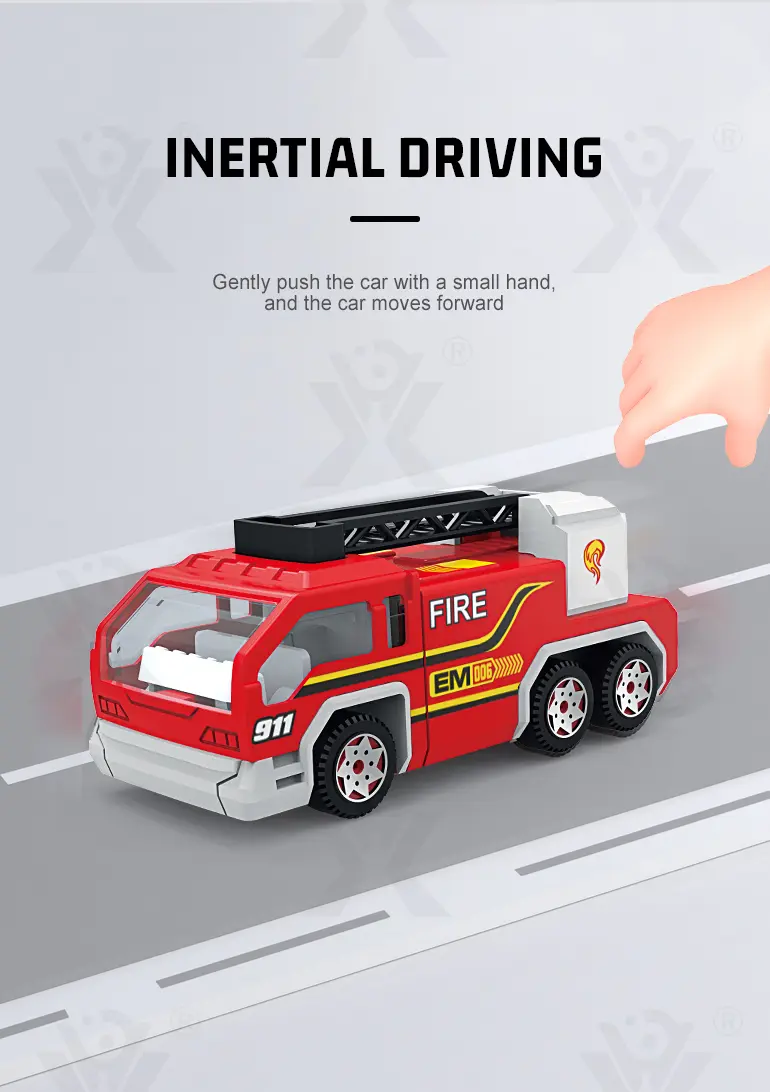 Diecast Fire Truck, Twist-Egg Style, 12 Collectable Style (TB-1500229) — illustrated product details, panel 5