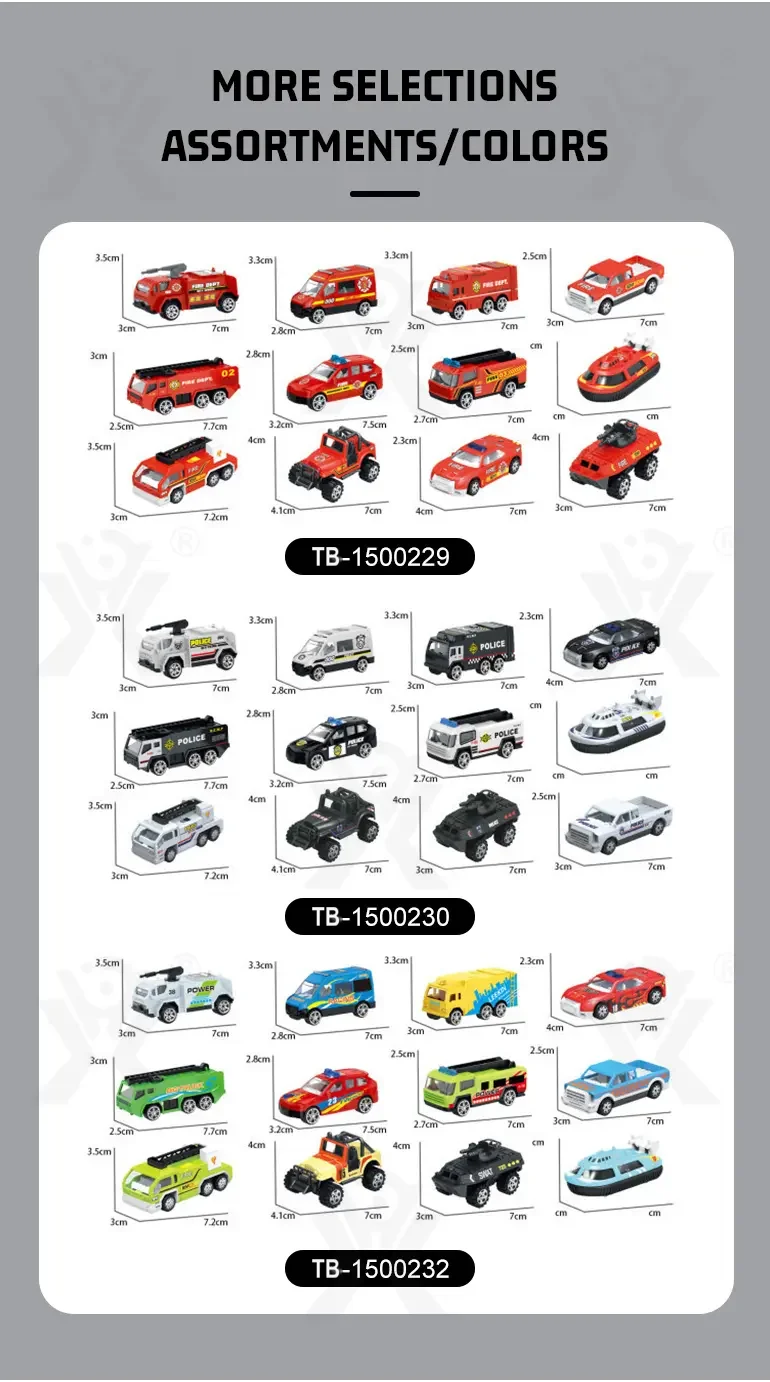 Diecast Fire Truck, Twist-Egg Style, 12 Collectable Style (TB-1500229) — illustrated product details, panel 8