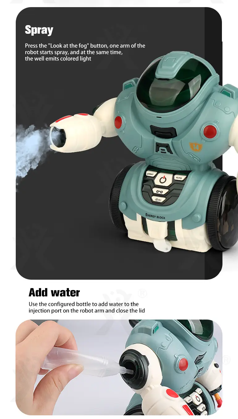 Electric Spray Robot Toys, Kid Robot Toys (TB-2258755) — illustrated product details, panel 4
