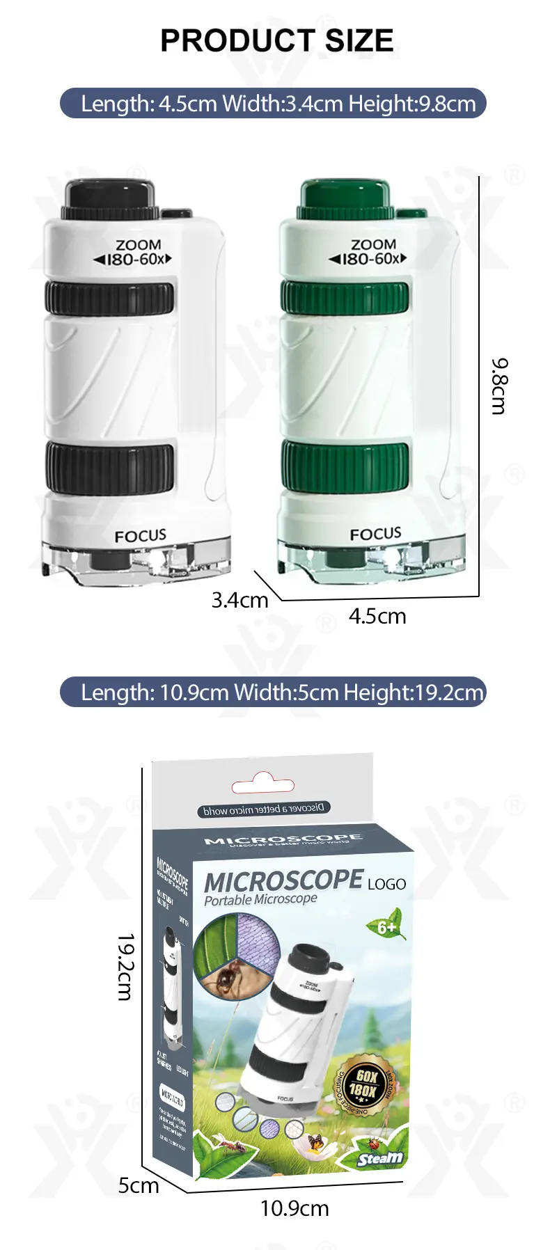 Portable Microscope Specimen Toy, Kids Microscope (TB-4266517) — illustrated product details, panel 7