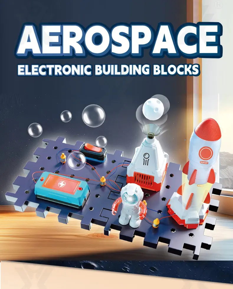 Aerospace DIY Electronic Blocks Kits (TB-4399726) — illustrated product details, panel 1