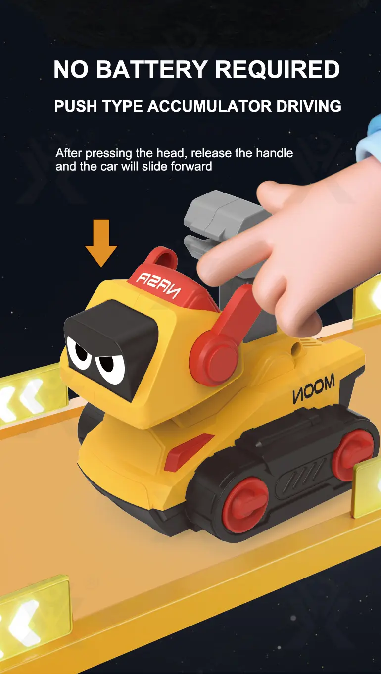 Press-and-Go Toy Car, Space Engineering Themed (TB-4320470) — illustrated product details, panel 2