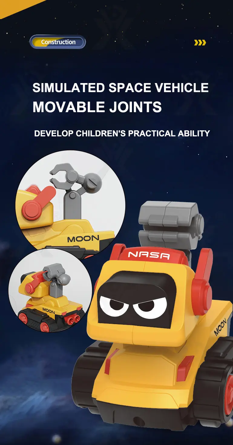 Press-and-Go Toy Car, Space Engineering Themed (TB-4320470) — illustrated product details, panel 3