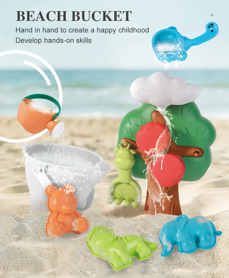 Wheat Straw Beach Toys for Kids -Summer Toys Supply (TB-1680767) — illustrated product details, panel 1