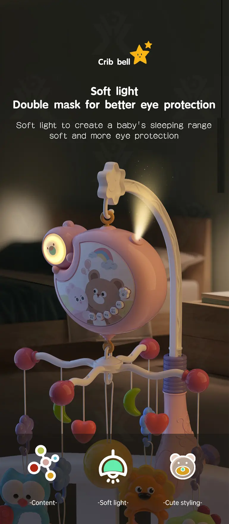 Baby Musical Crib Mobile, Educational Toys (TB-4245914) — illustrated product details, panel 2