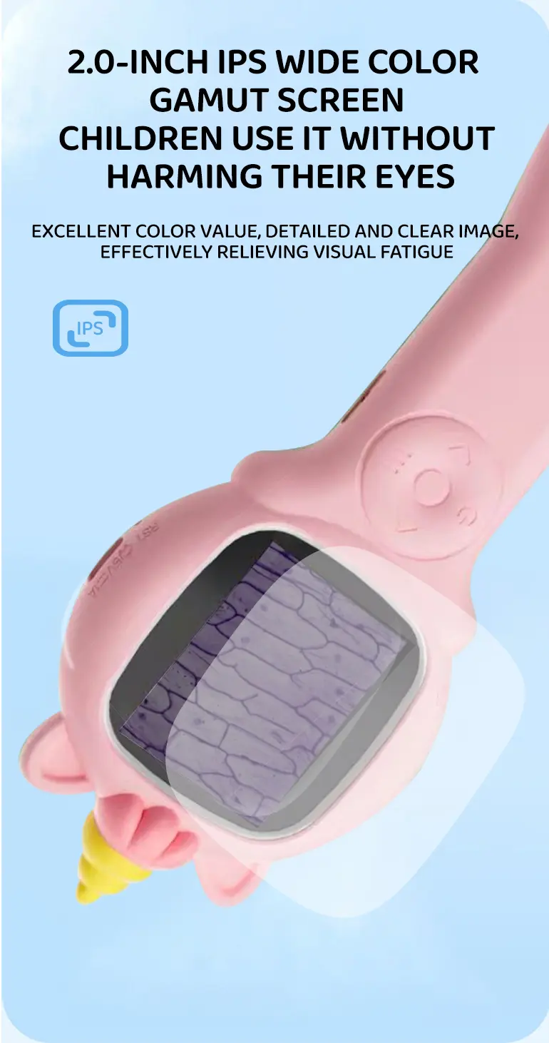 Digital Microscope Toy for Kids, Portable, Handled (TB-4978688) — illustrated product details, panel 2