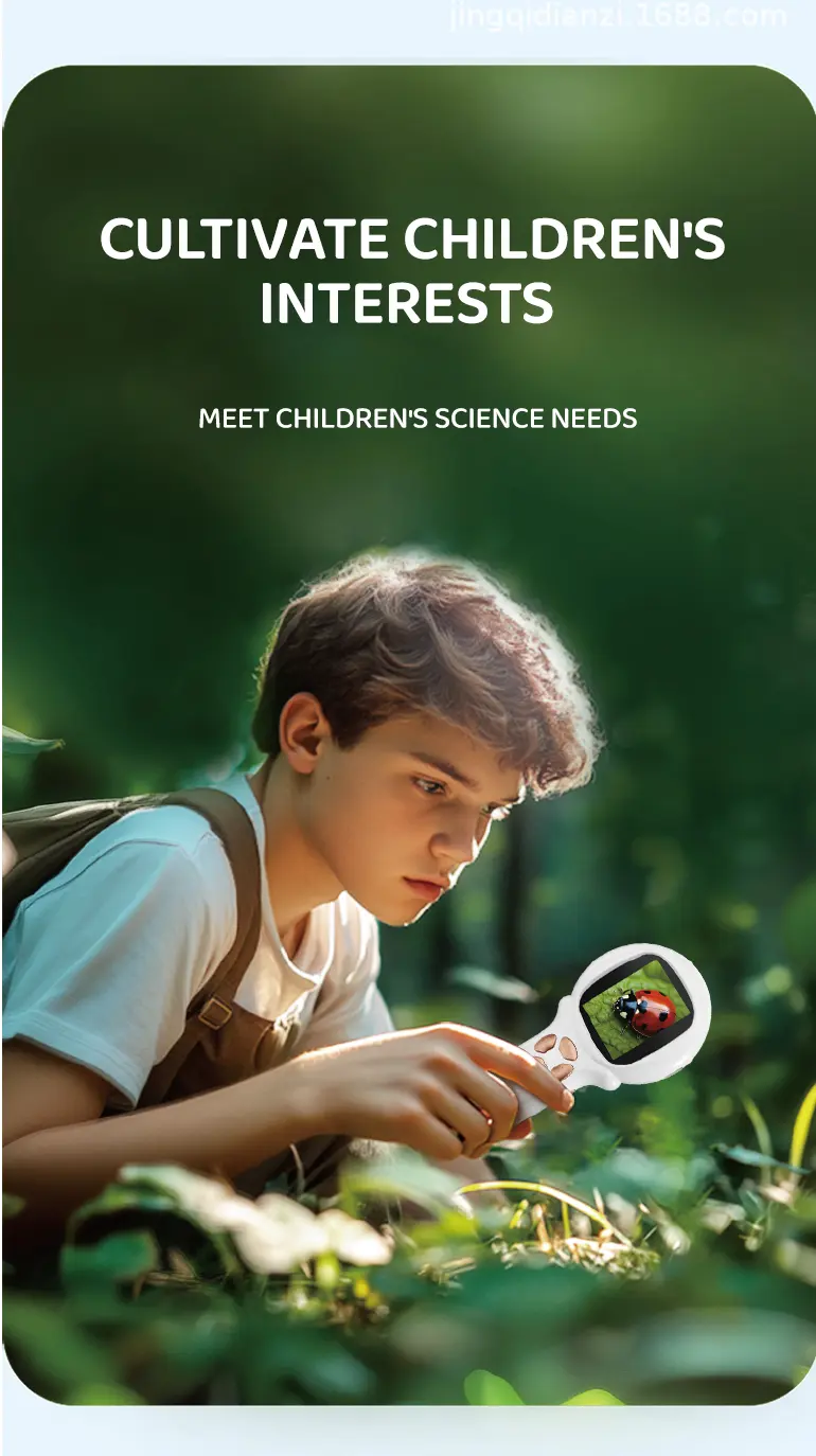 Digital Microscope Toy for Kids, Portable, Handled (TB-4978688) — illustrated product details, panel 5