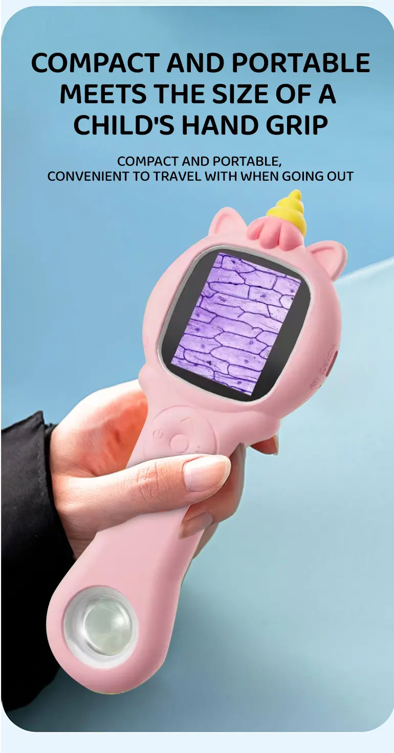 Digital Microscope Toy for Kids, Portable, Handled (TB-4978688) — illustrated product details, panel 6
