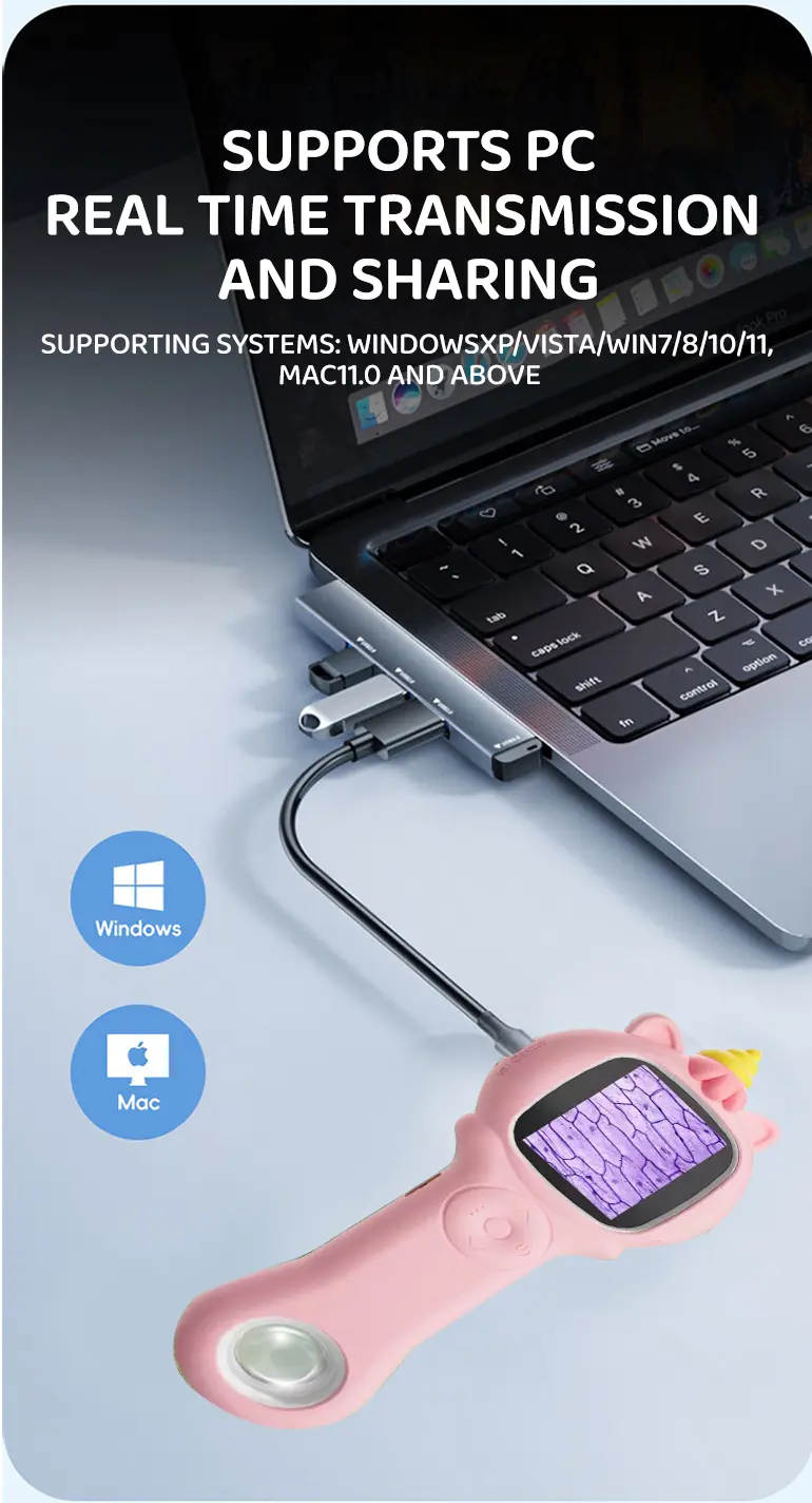 Digital Microscope Toy for Kids, Portable, Handled (TB-4978688) — illustrated product details, panel 7