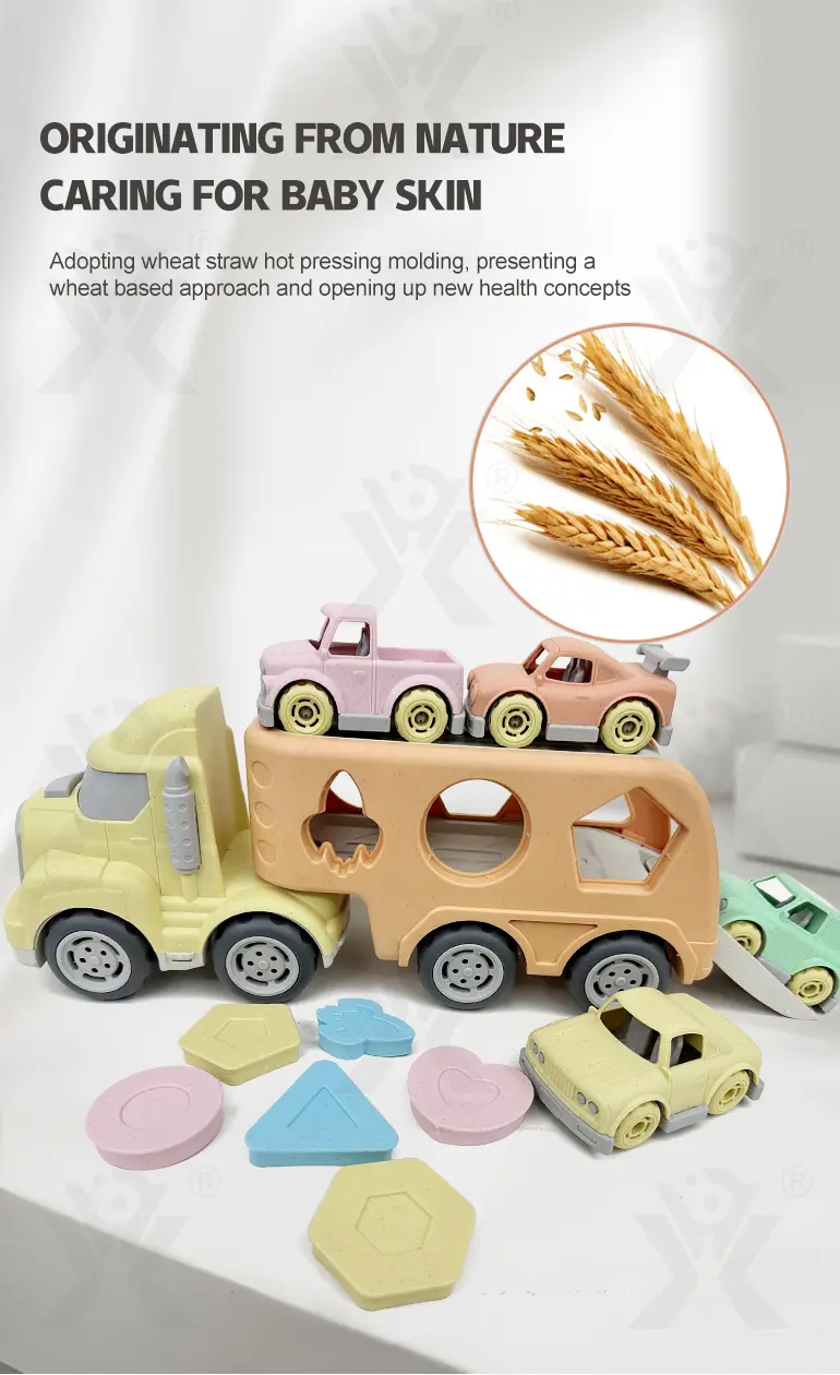 Wheat Straw Car Toy, Trailer Truck (TB-4283247) — illustrated product details, panel 5