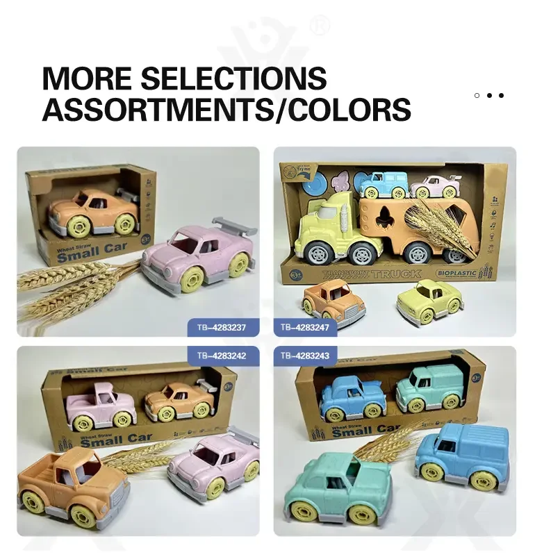 Wheat Straw Car Toy, Trailer Truck (TB-4283247) — illustrated product details, panel 6