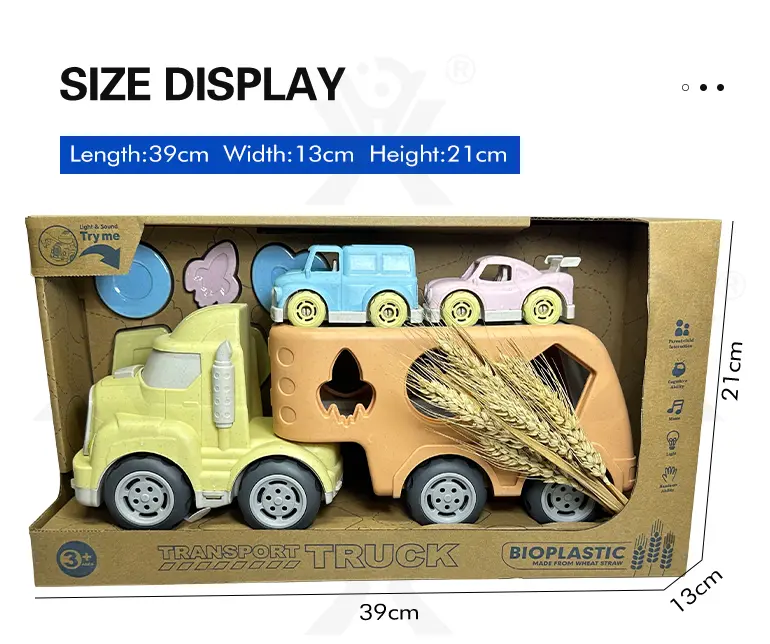 Wheat Straw Car Toy, Trailer Truck (TB-4283247) — illustrated product details, panel 7