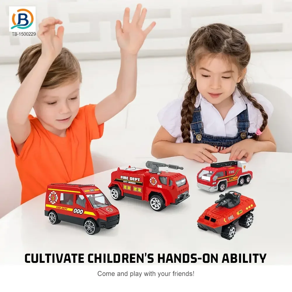 Diecast Fire Truck, Twist-Egg Style, 12 Collectable Style (TB-1500229) — product photograph 3