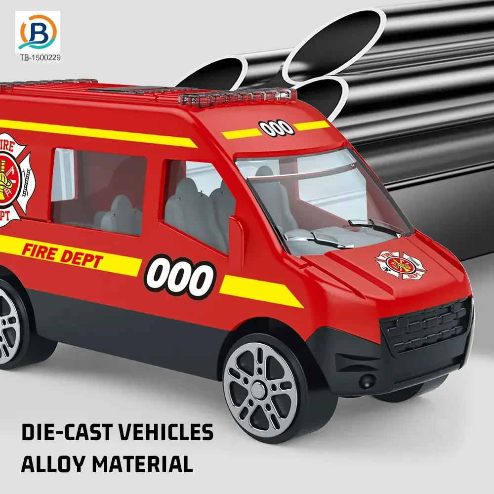 Diecast Fire Truck, Twist-Egg Style, 12 Collectable Style (TB-1500229) — product photograph 6