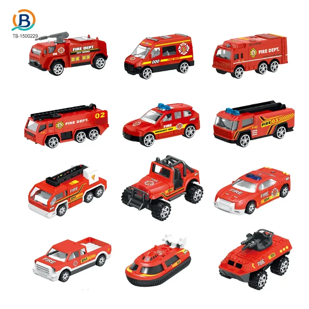 Diecast Fire Truck, Twist-Egg Style, 12 Collectable Style (TB-1500229) — product photograph 7